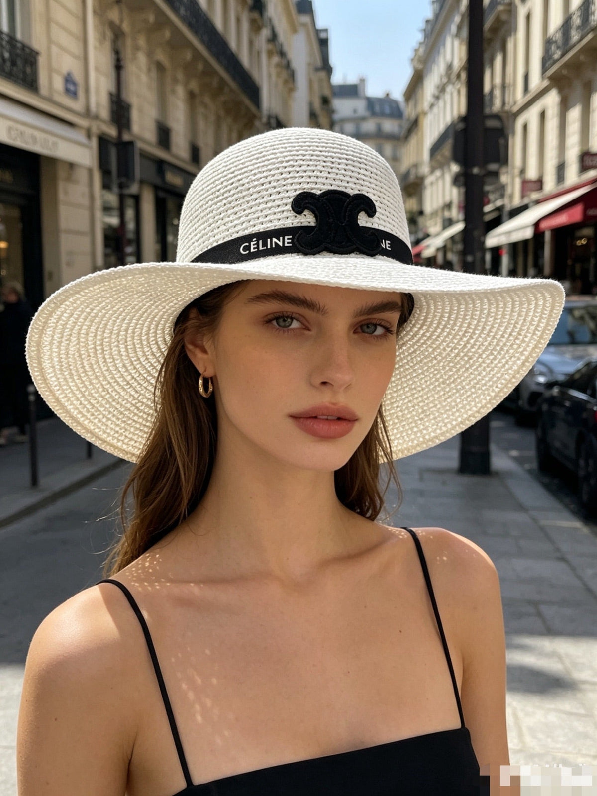 CELINE Raffia Wide Brim Sun Hat